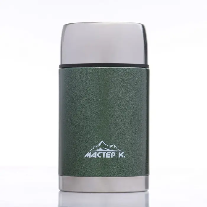 Термос для еды Мастер К, 1 л, нержавеющая сталь, зелёный