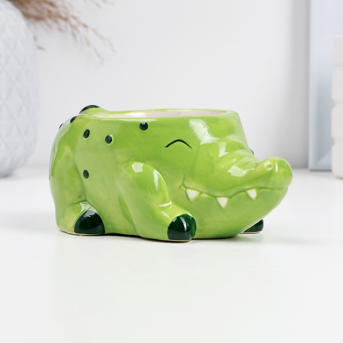 Кашпо  Кашпо "Крокодил Геннадий" 14х9х8см