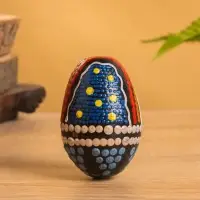 Сувенирный музыкальный инструмент Маракас &laquo;Яйцо с узором - точечная роспись&raquo;, 7&times;5&times;5 см