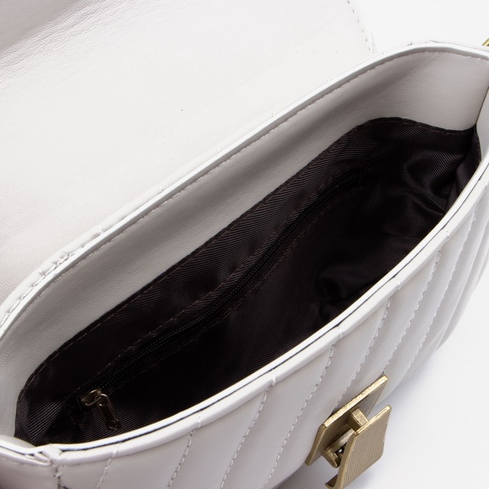 Сумка-мессенджер на клапане, цвет белый Сумка-мессенджер на клапане, цвет белый