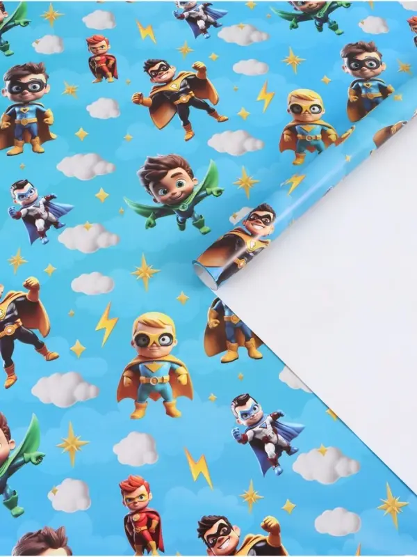 Бумага упаковочная &laquo;Супергерои&raquo;, глянец, 70&times;100 см