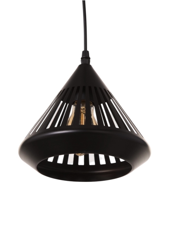 Светильник Светильник "Тень" 1х40Вт Е27 черный 20х20х19(+100)см