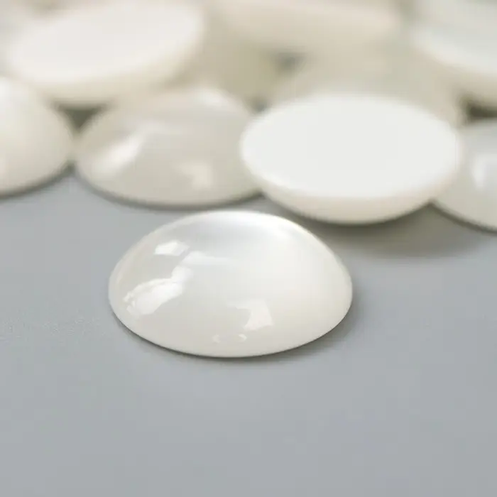 Топсы для творчества пластик  Топсы для творчества пластик "Круг" перламутр набор 20 шт d=1,4 см