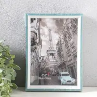 Фоторамка пластик 13х18 см "Данте" голубая лагуна 19х13,8х2,5 см