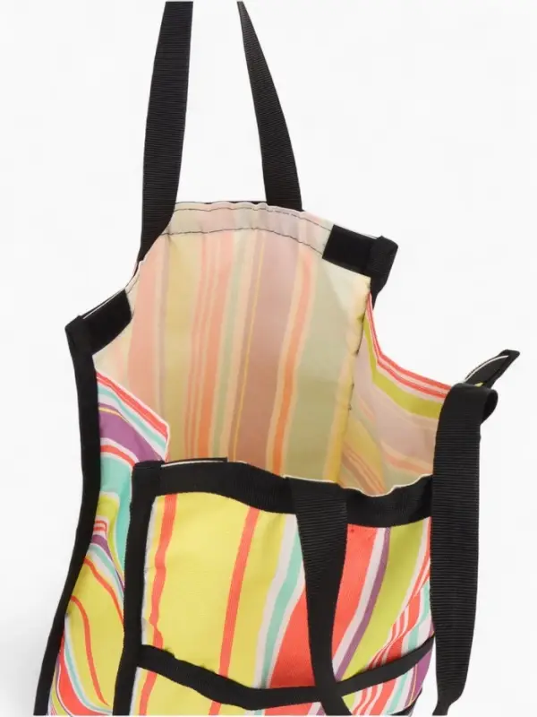 Сумка тележка хозяйственная, складная, на липучке, 2 колеса, наружный карман, 32&times;13&times;52 см, разноцветная