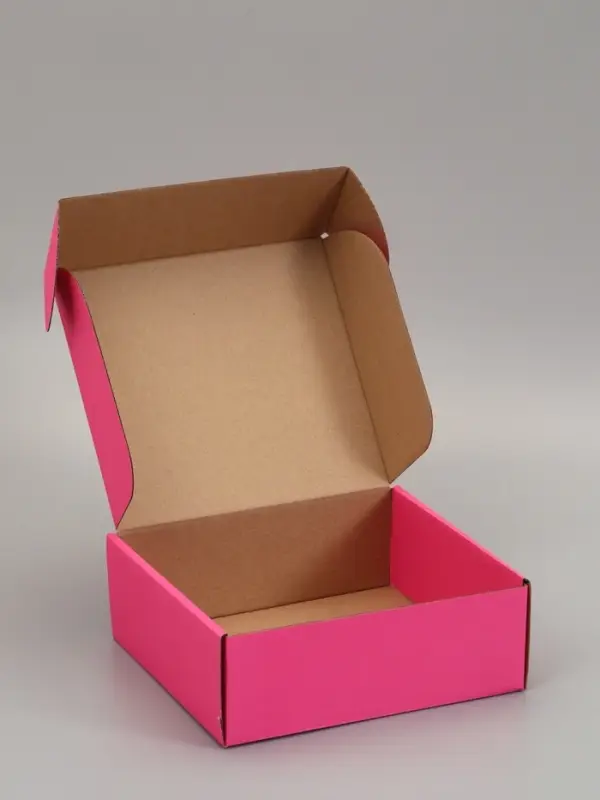 Коробка самосборная, розовая, 26 х 24 х 10 см