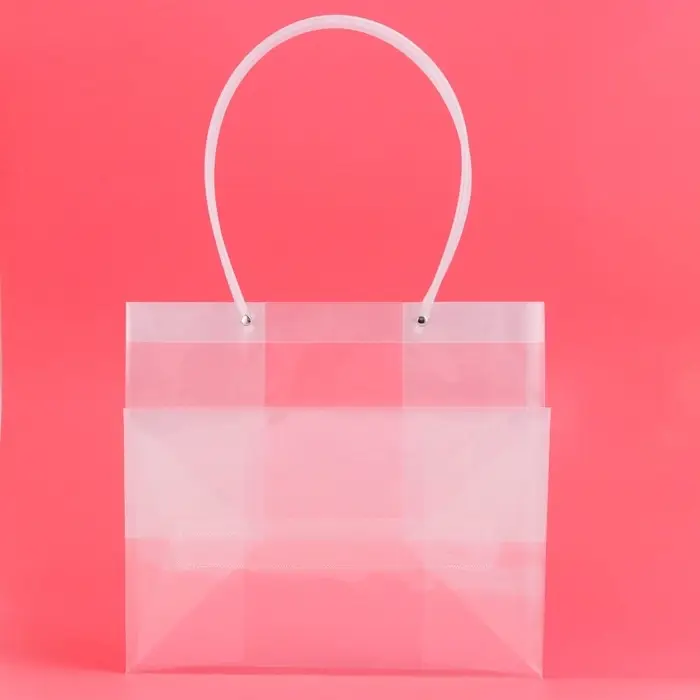 Пакет подарочный с квадратным дном, ПП прозрачный, 30&times;20&times;27 см