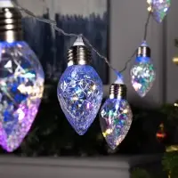 Гирлянда &laquo;Нить&raquo; 3 м с насадками &laquo;Лампочки шишки&raquo;, IP20, прозрачная нить, 80 LED, свечение мульти, 8 режимов, 220 В