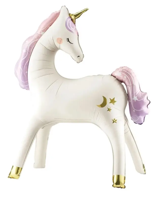 Воздушный шар фольгированный 38 Воздушный шар фольгированный 38" «Единорог», под воздух, матовый