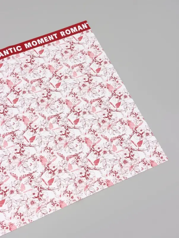 Пленка для цветов и букетов &laquo;Романтичные моменты&raquo;, белый винный, 57&times;57 см