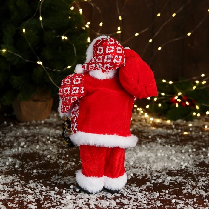 Дед Мороз Дед Мороз "В костюме с орнаментом" 28 см, красный