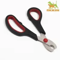 Ножницы-когтерезы средние, 13.5&times;6.5&times;0.8 см, с упором для пальца, эконом, цвет МИКС