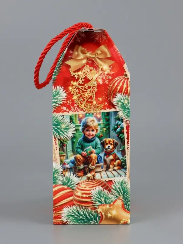 Коробка подарочная складная Коробка подарочная складная "Золотое время" 16 х 8 х 20 см