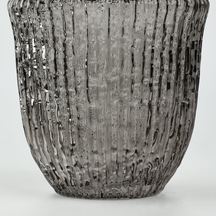 Ваза для цветов «Смоки» из черного стекла 31.5×15×15 см Ваза для цветов «Смоки» из черного стекла 31.5×15×15 см