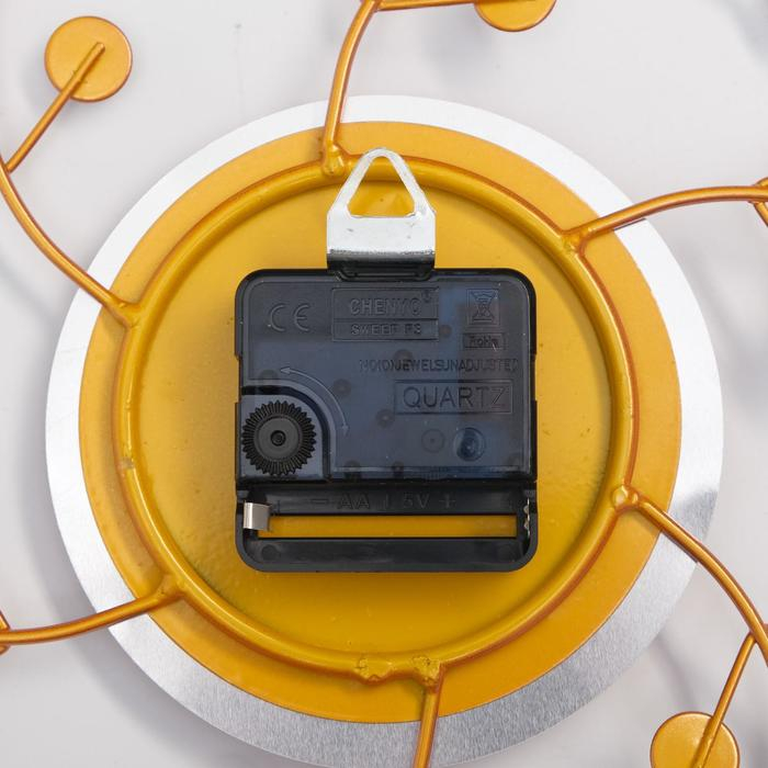 Часы настенные, серия: Ажур,  Часы настенные, серия: Ажур, "Цветы сакуры", плавный ход, d-38 см, циферблат 13 см