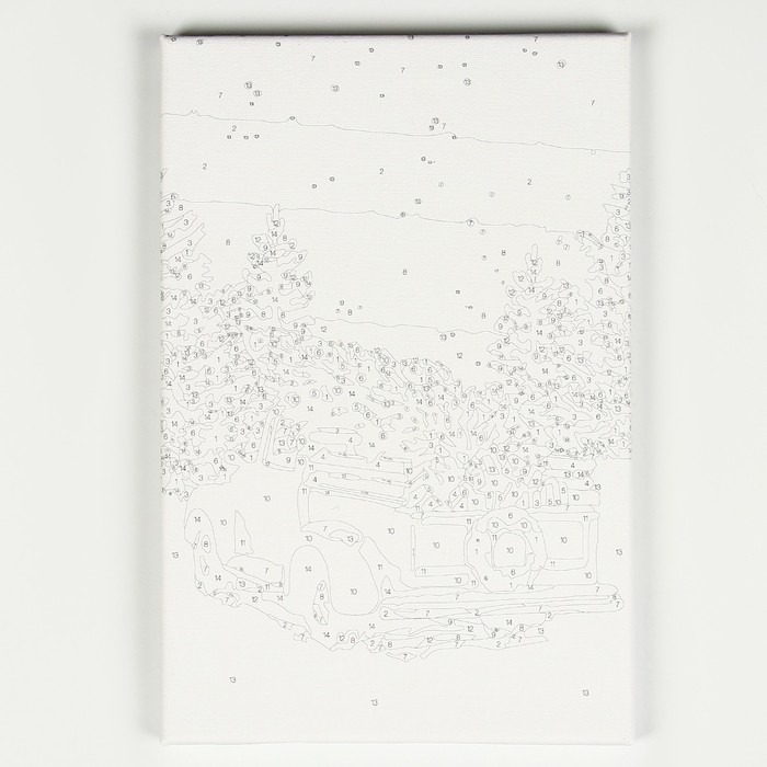 Новогодняя картина по номерам с подрамником и гирляндой «Подготовка к Новому году», 20 х 30 см Новогодняя картина по номерам с подрамником и гирляндой «Подготовка к Новому году», 20 х 30 см