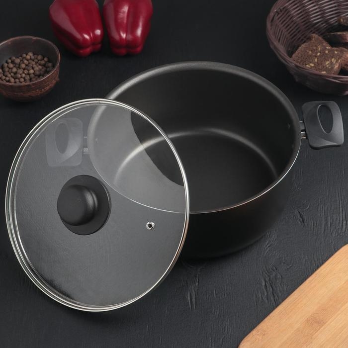 Кастрюля Consul, 4.2 л, d=24 см, цвет чёрный Кастрюля Consul, 4.2 л, d=24 см, цвет чёрный