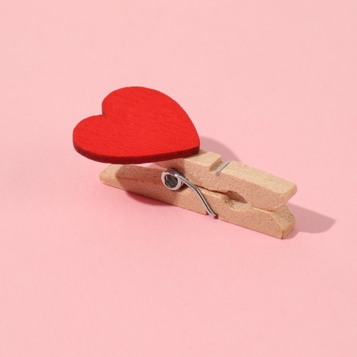 Прищепки для шитья «С сердцем», 3,5 × 2 × 1 см, 10 шт, цвет разноцветный Прищепки для шитья «С сердцем», 3,5 × 2 × 1 см, 10 шт, цвет разноцветный