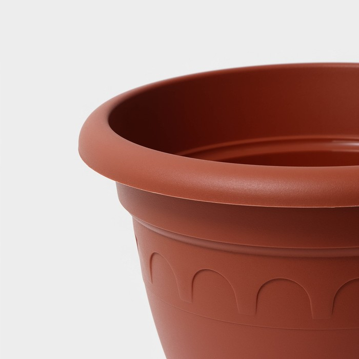 Кашпо уличное на ножке высокий «Колывань», 8,1 л, цвет терракотовый Кашпо уличное на ножке высокий «Колывань», 8,1 л, цвет терракотовый