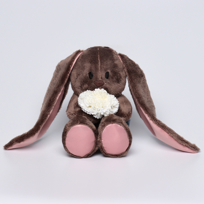 Мягкая игрушка «Li с белыми цветами», заяц, 25 см Мягкая игрушка «Li с белыми цветами», заяц, 25 см