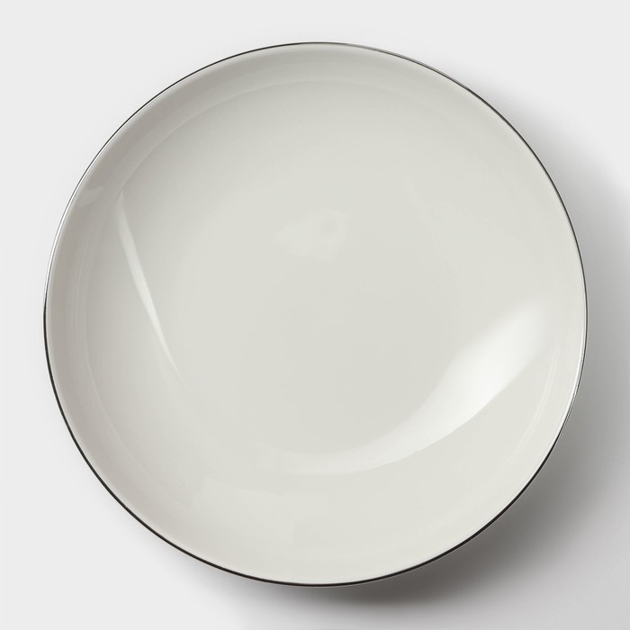 Тарелка глубокая фарфоровая Magistro &laquo;La Perle&raquo;, 1 л, d=22,5 см, цвет белый