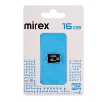 Карта памяти Mirex microSD, 16 Гб, SDHC, класс 4