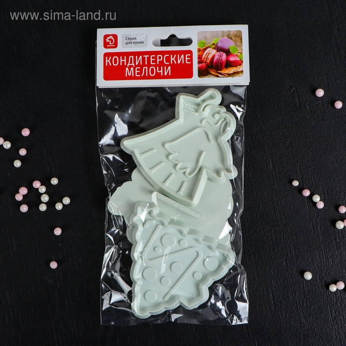 Набор плунжеров новогодний Доляна «Новый год», 3 шт, цвет белый Набор плунжеров новогодний Доляна «Новый год», 3 шт, цвет белый