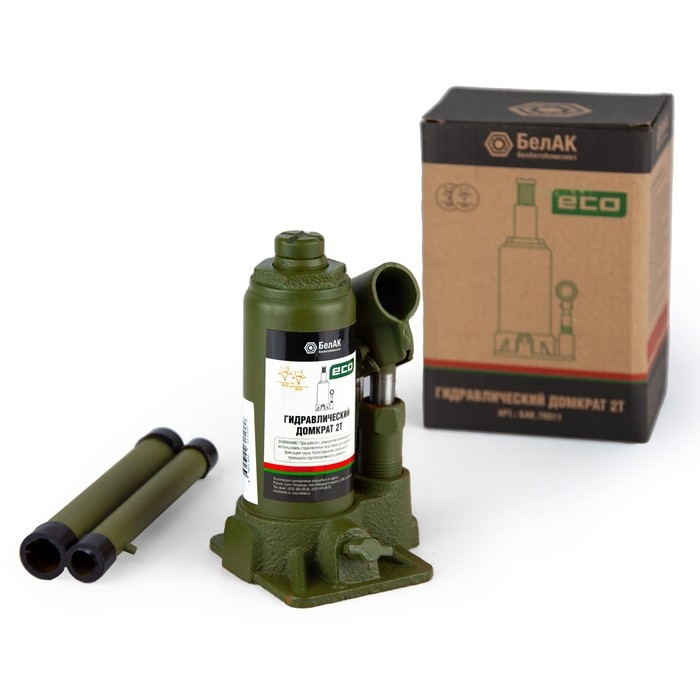 Домкрат гидравлический  Домкрат гидравлический "БелАК" ECO БАК.70011, подъем/подхват 278/148 мм, 2 т