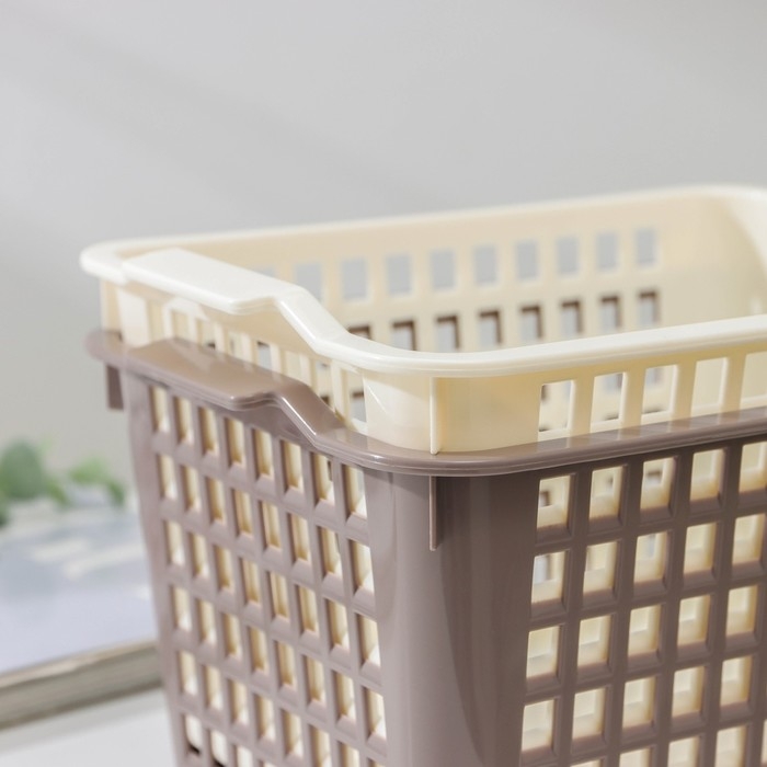 Корзина для хранения, 15×21×12 см, цвет МИКС Корзина для хранения, 15×21×12 см, цвет МИКС