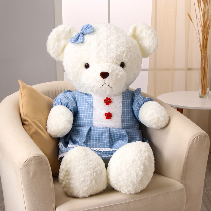 Мягкая игрушка «Медведь», в платье, 100 см, цвет белый Мягкая игрушка «Медведь», в платье, 100 см, цвет белый