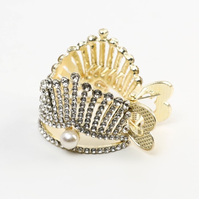 Зажим для волос со стразами «Будь ярче всех», 3,5 х 4,5 х 2.5 см Зажим для волос со стразами «Будь ярче всех», 3,5 х 4,5 х 2.5 см