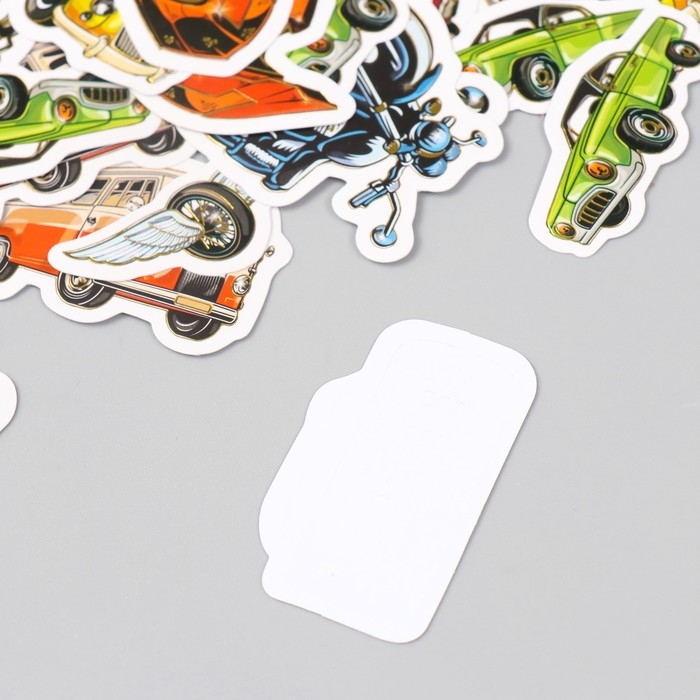 Наклейки для творчества Наклейки для творчества "Адреналин и скорость" тиснение серебро набор 48 шт 9х7х0,8 см