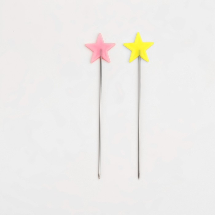 Булавки для квилтинга «Звёздочки», 52 мм, 100 шт, цвет разноцветный Булавки для квилтинга «Звёздочки», 52 мм, 100 шт, цвет разноцветный