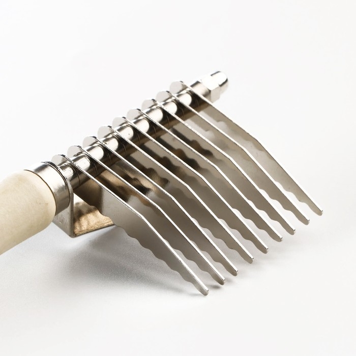 Колтунорез боковой Wood, 9 лезвий, деревянная ручка Колтунорез боковой Wood, 9 лезвий, деревянная ручка