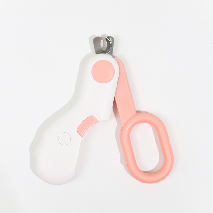 Когтерез - ножницы для животных с LED фонарём, розовый Когтерез - ножницы для животных с LED фонарём, розовый