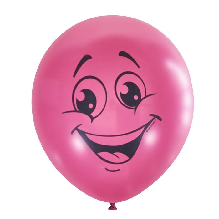 Набор шаров 12" &laquo;Улыбки&raquo;, пастель, 1-сторонний, набор 5 шт.