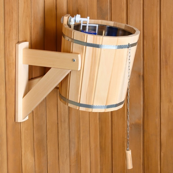 Обливное устройство из липы, 15л, нержавеющая вставка, Обливное устройство из липы, 15л, нержавеющая вставка, "Добропаровъ"