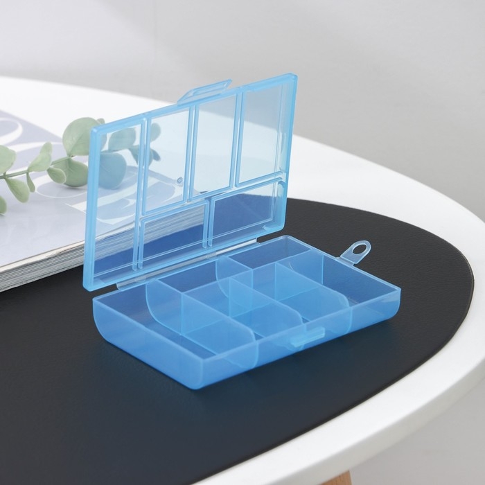 Органайзер для хранения, 6 ячеек, 12×8,5×2,5, цвет МИКС Органайзер для хранения, 6 ячеек, 12×8,5×2,5, цвет МИКС