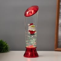 Лава лампа «Дед мороз» LED 3хААА, USB красный 6,5х8х23,7см