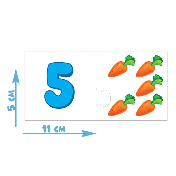 Парные пазлы «Счёт», 12 пазлов, 24 детали Парные пазлы «Счёт», 12 пазлов, 24 детали
