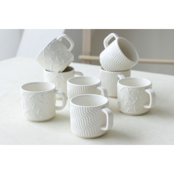 Кружка керамическая «Ласточки» белая, 260 мл, цвет белый Кружка керамическая «Ласточки» белая, 260 мл, цвет белый