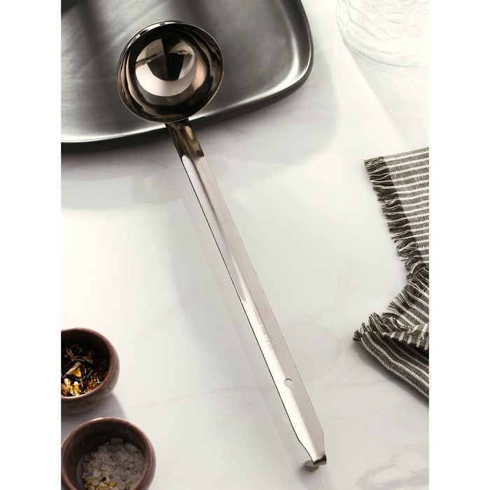 Половник из нержавеющей стали Доляна Everyday, 120 мл, 35×8 см, цвет серебряный Половник из нержавеющей стали Доляна Everyday, 120 мл, 35×8 см, цвет серебряный