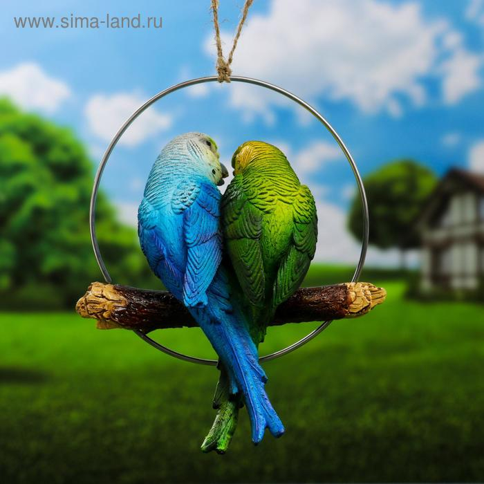 Подвесной декор  Подвесной декор "Пара попугаев" 18,5х6,5х22см