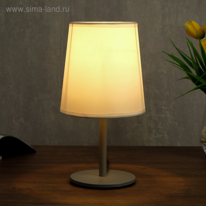 Лампа настольная 58081/1 1х40Вт Е27 серый 13х13х25 см RISALUX