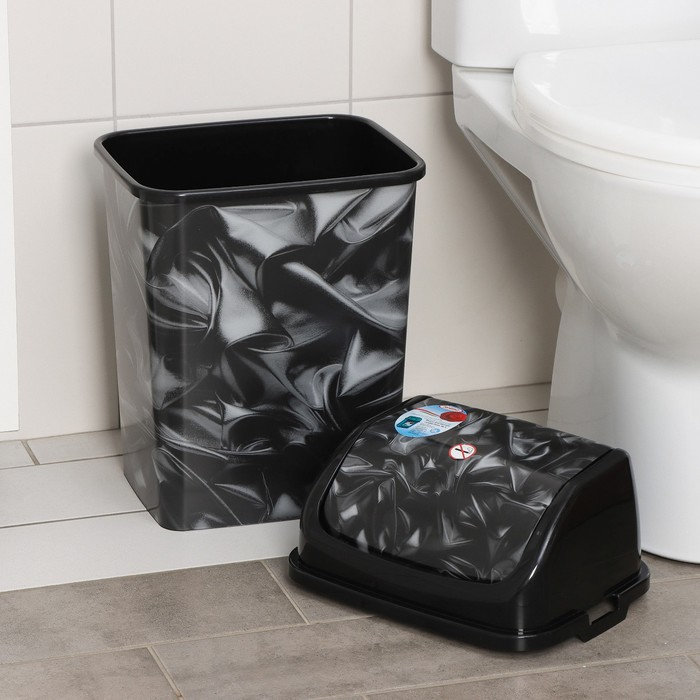 Ведро для мусора «Атлас», 18 л, цвет чёрный Ведро для мусора «Атлас», 18 л, цвет чёрный