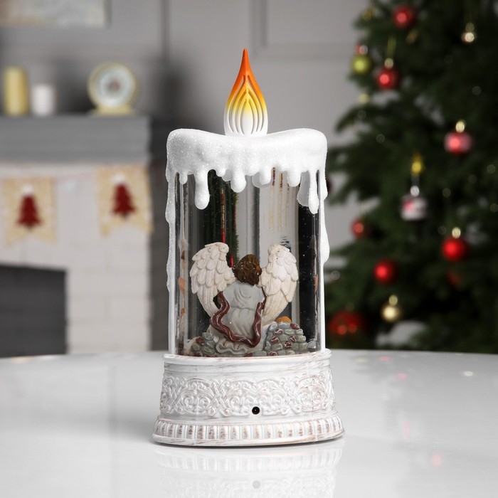 Светодиодная фигура «Свеча с ангелом» 12.3 × 24 × 8 см, пластик, батарейки ААх3 (не в комплекте), USB, свечение тёплое белое Светодиодная фигура «Свеча с ангелом» 12.3 × 24 × 8 см, пластик, батарейки ААх3 (не в комплекте), USB, свечение тёплое белое