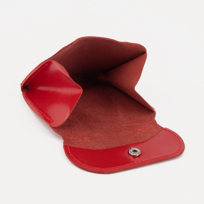 Монетница на кнопке, цвет красный Монетница на кнопке, цвет красный