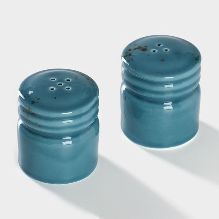 Набор для специй 2 пред Magistro  Набор для специй 2 пред Magistro "Церера" солонка, перечница, цвет голубой