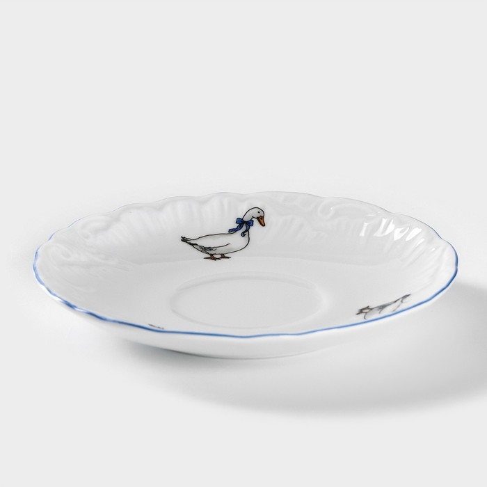 Блюдце «Рококо. Гуси», d=12,5 см Блюдце «Рококо. Гуси», d=12,5 см