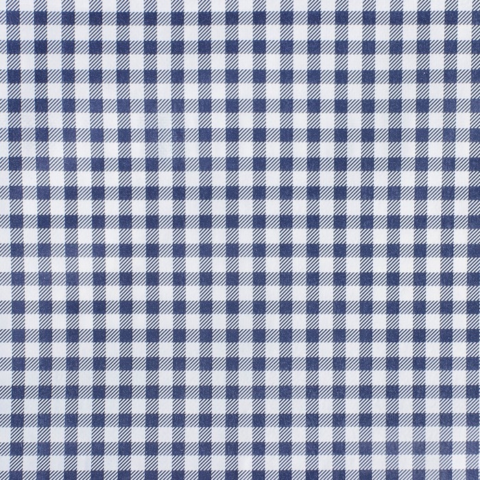 Клеёнка на стол Доляна «Клетка», на нетканой основе, ширина 137 см, толщина 0,2 мм, рулон 20 м, цвет синий
